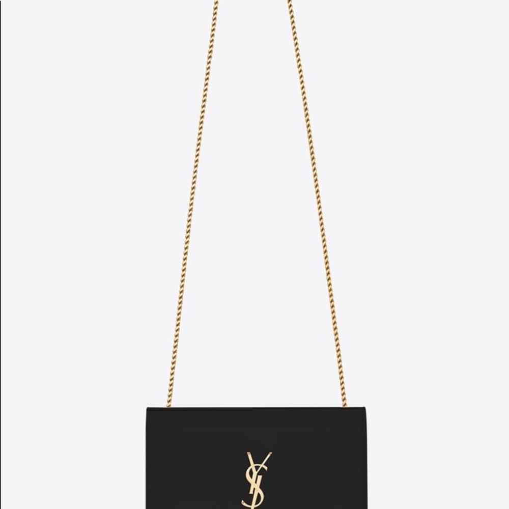 YSL Black Medium Smooth Leather Bag